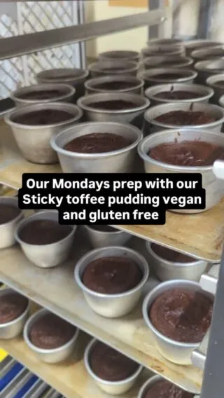 Monday sticky toffee pudding vegan and gluten free prep